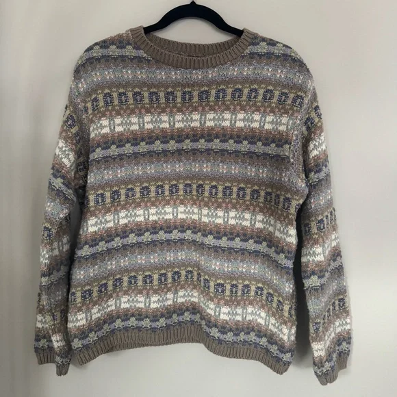 Vintage L.L. Bean Fair Isle Multicolor Patterned Women's Sweater - Picture 3 of 7